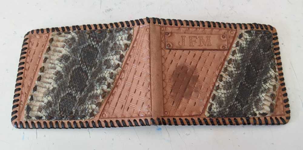 Original rattlesnake skin wallet